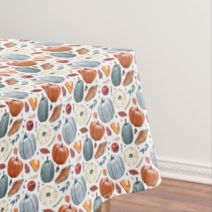 Mantel Calabazas de otoño y patrón de hojas de otoño