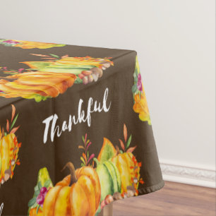 Mantel Calabazas, hojas y follaje Patrón de agradecimient