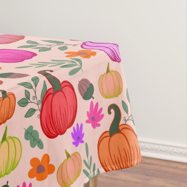 Mantel Calabazas otoñales - rosa pálido (In Situ)