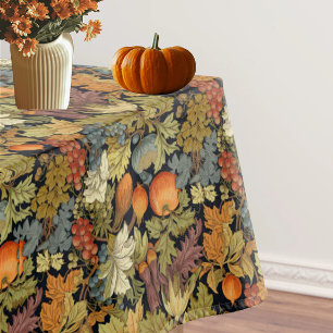 Mantel Calabazas Otoñales Vintage William Morris Hojas