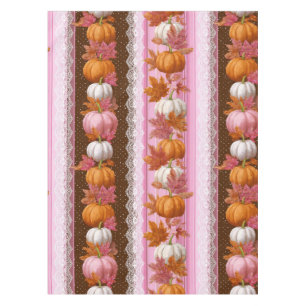 Mantel Calabazas otoñales y patrón sin foco floral (2)