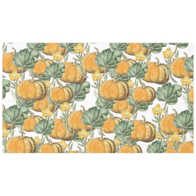 Mantel Calabazas Vintage de acuarela de otoño (Frente (Horizontal))