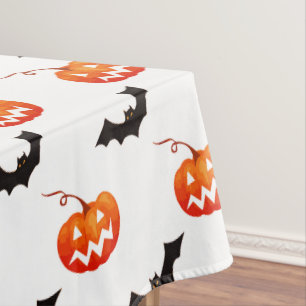 Mantel Calabazas y murciélagos de Halloween, truco o truc