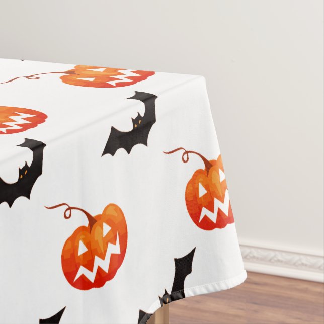 Mantel Calabazas y murciélagos de Halloween, truco o truc (In Situ)