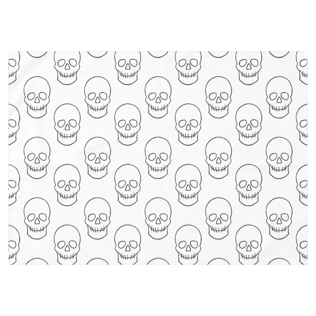 Mantel Calavera - Blanco y negro (Frente (Horizontal))