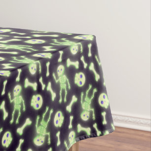 Mantel Calavera de huesos brillantes de piel de Halloween