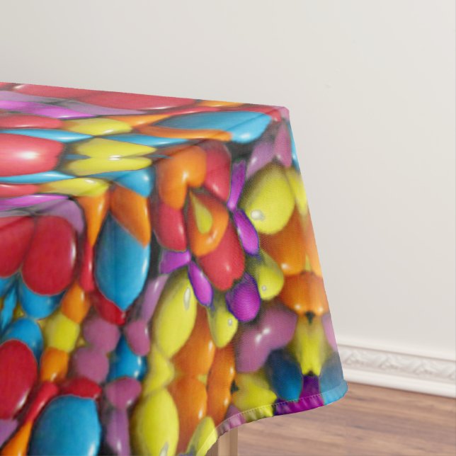 Mantel Caleidoscopio amarillo-naranja rojo del vintage (In Situ)