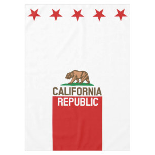 Mantel CALIFORNIA REPÚBLICA Bandera Estatal Diseño Estrel