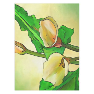 Mantel Calla Lilis Específica Contra Un Ombre Verde