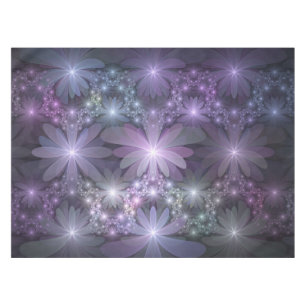Mantel Cama de flores arte abstracto fractal brillante de