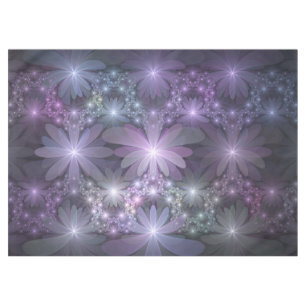 Mantel Cama de flores arte fractal abstracto brillante de