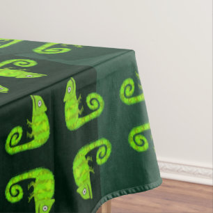 Mantel Camaleón lindo verde