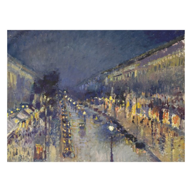 Mantel Camille Pissarro - Boulevard Montmartre de noche (Frente (Horizontal))