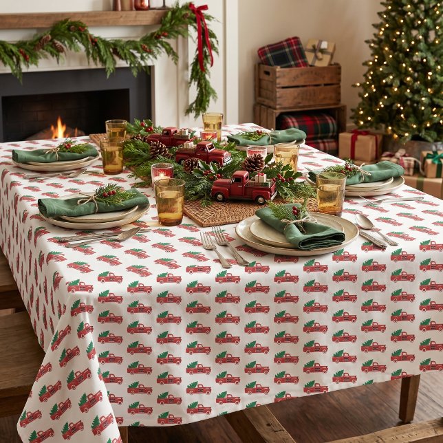 Mantel Camión rojo y árbol (Subido por el creador)