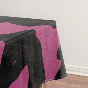 Mantel Camo abstracto rosa y negro texturizado