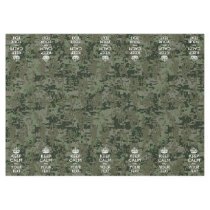 Mantel Camo Digital Mantener La Calma Y Tu Texto