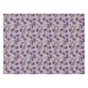 Mantel campanas de mano violetas y modelo de mariposas