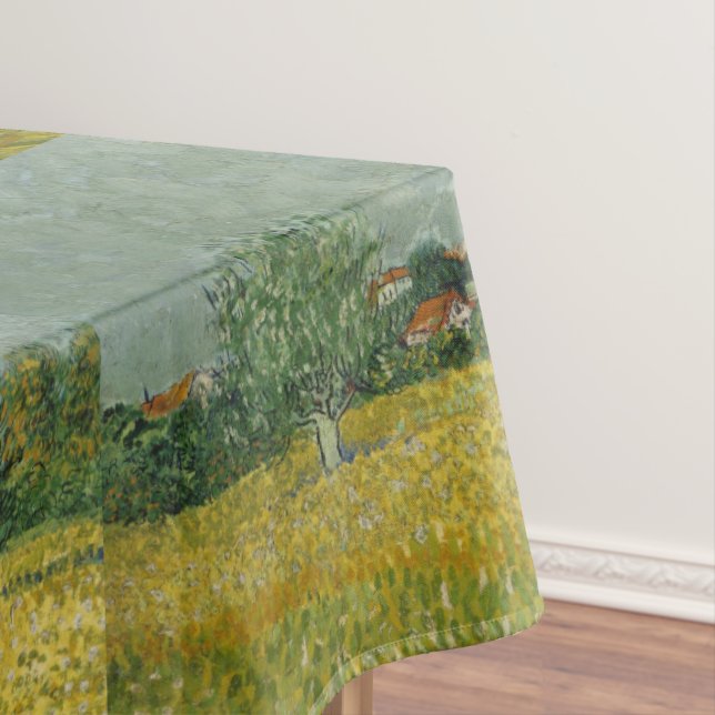 Mantel Campo Van Gogh Con Flores Cerca De Arles (In Situ)