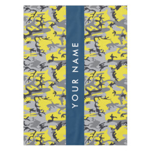 Mantel Camuflaje amarillo y gris Tu nombre personaliza