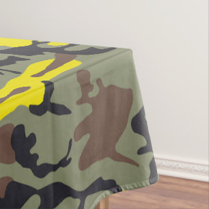 Mantel Camuflaje amarillo y marrón, ejército