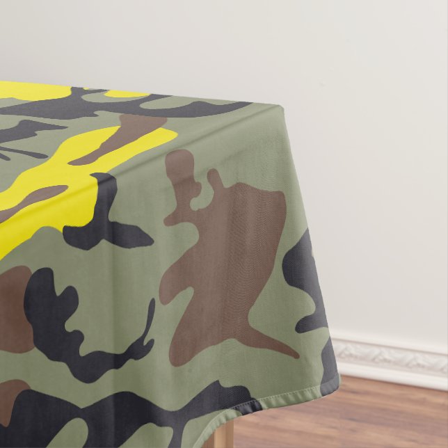 Mantel Camuflaje amarillo y marrón, ejército (In Situ)