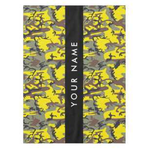 Mantel Camuflaje Amarillo y Marrón Personaliza tu nombre