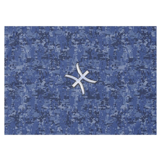 Mantel Camuflaje digital azul de la Marina de Rótulo Pisc (Frente (Horizontal))