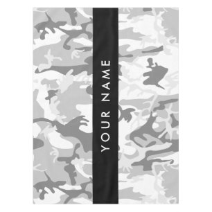 Mantel Camuflaje gris de nieve en invierno Tu nombre pers