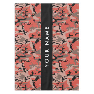 Mantel Camuflaje Rojo y Marrón Personaliza tu nombre