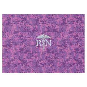 Mantel Camuflaje rosa Caduceus de Enfermera Plata