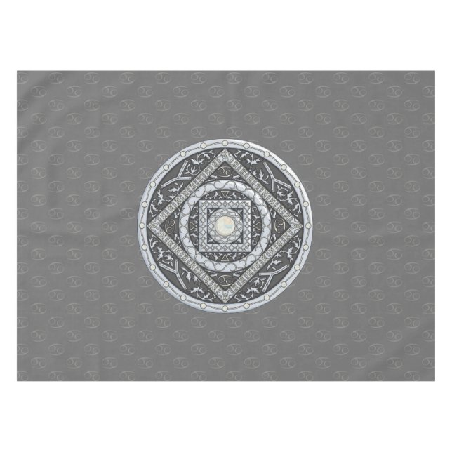 Mantel Cáncer Mandala Tablecloth (Frente (Horizontal))