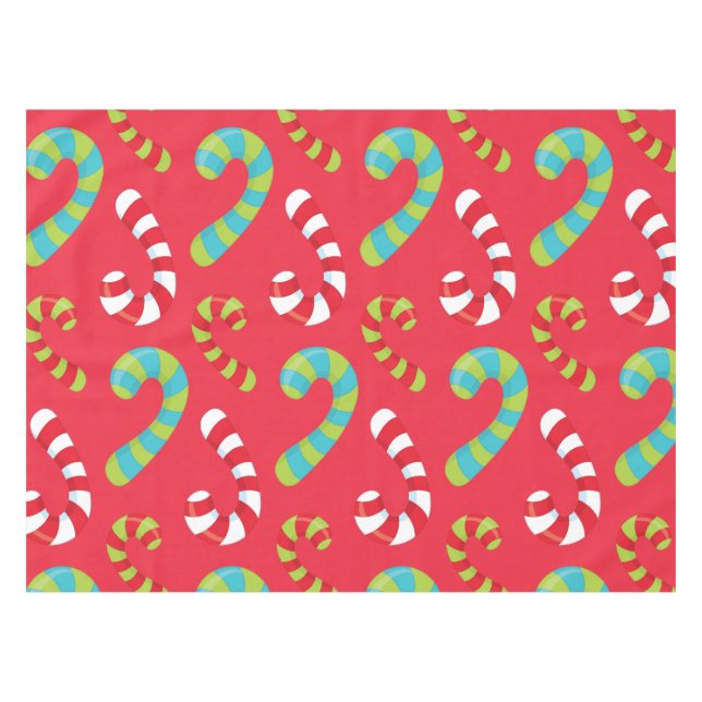 Mantel Candy Cane Fun Holiday Tableclol (Frente (Horizontal))