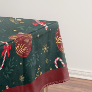 Mantel Candy Canes Snowflex Navidades rojos Saltos verdes