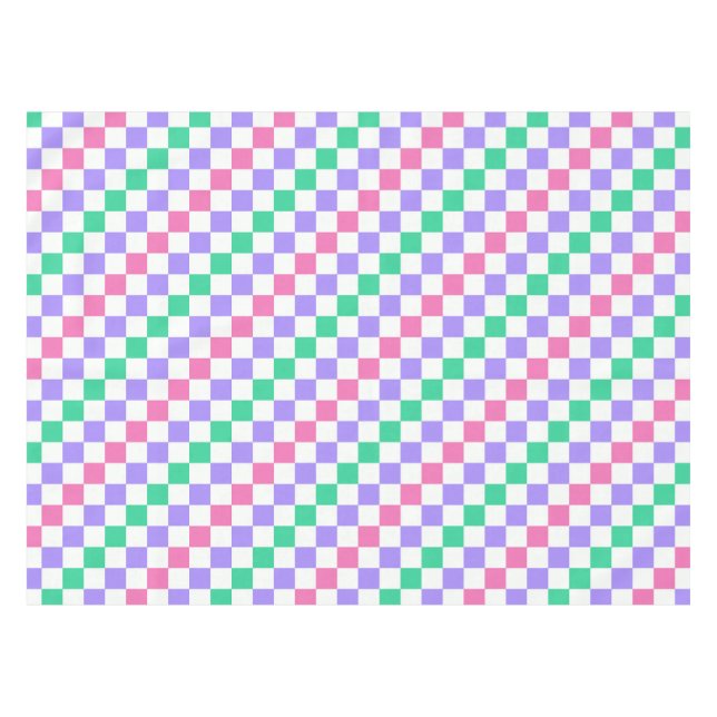 Mantel Candy shop diagonal checkerboard pattern (Frente (Horizontal))