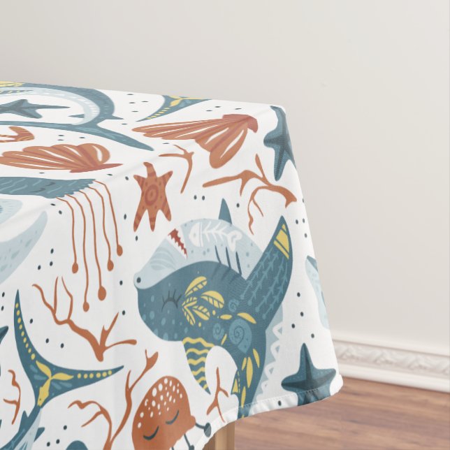 Mantel Canto de tiburón amarillo verde rojo (In Situ)