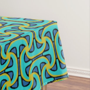 Mantel Capa Jimette Diseño amarillo negro y turquesa