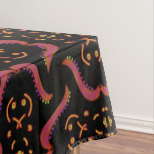 Mantel Capa Jimette Diseño rosado anaranjado negro