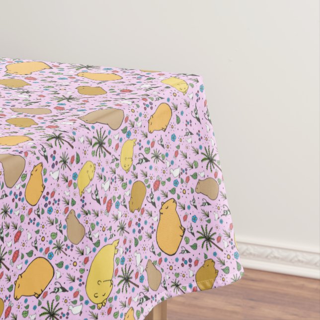 Mantel Capibaras en rosa (In Situ)