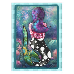 Mantel Caprichosa Mermaid Náutica Abstracta Caracoles Tea