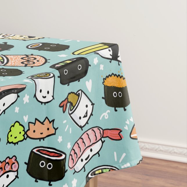 Mantel Caracteres de sushi mate| Kawaii Sushi Patterado (In Situ)