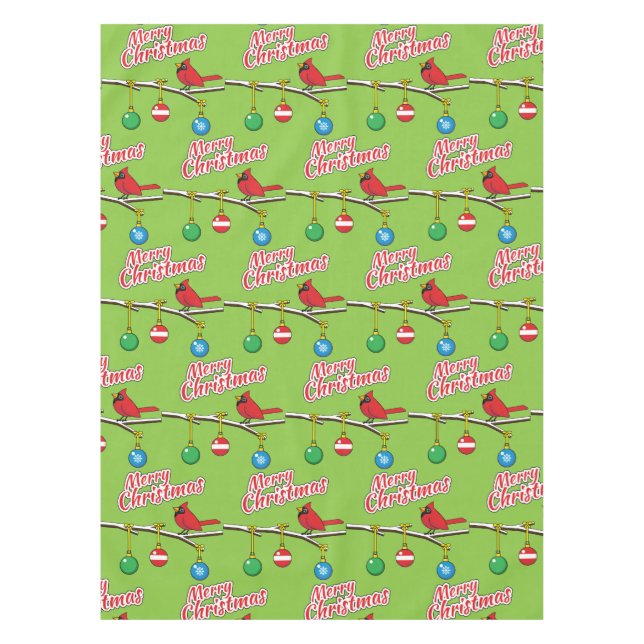 Mantel Cardenal Rojo sobre la rama desnuda de los Navidad (Anverso)