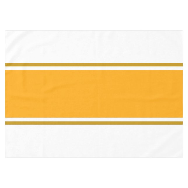 Mantel Carreras Dorada Marrón Carreras Rayas En Blanco (Frente (Horizontal))