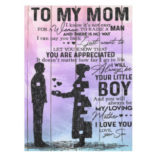 Mantel Carta De Hijo A Mi Mamá, Regalo De Cumpleaños De L