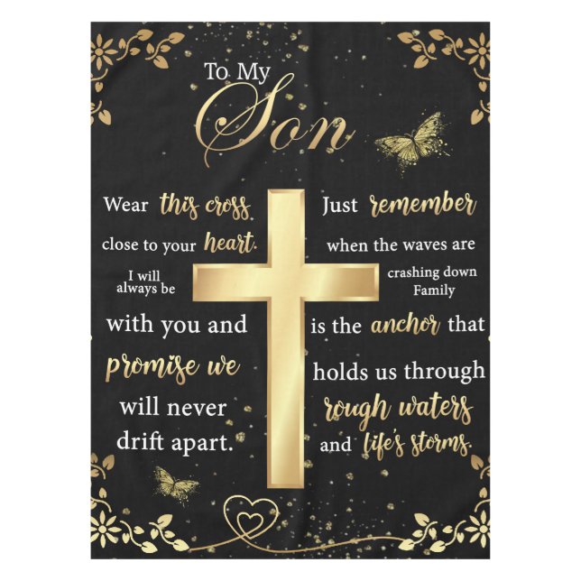 Mantel Carta Personalizada A Mi Hijo (Anverso)