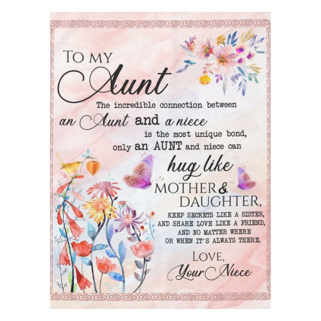 Mantel Carta personalizada a mi tía (Anverso)