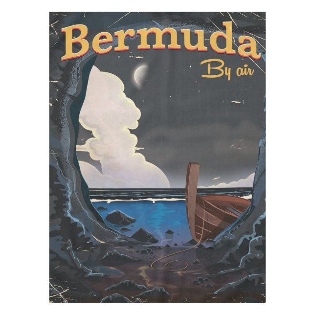 Mantel Cartel de viaje vintage de Bermudas (Anverso)