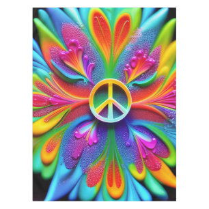 Mantel Cartel retro boho Signo de paz vintage hippie