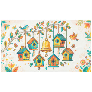 Mantel casitas de pájaros miniatura coloridas que cuelgan