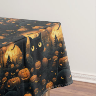 Mantel Cat en parche de calabaza