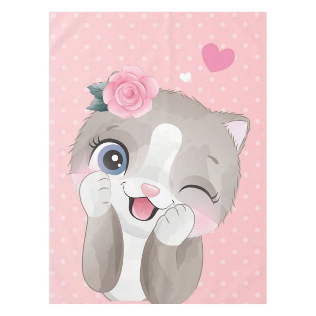 Mantel Cat Lover | Pequeños gatitos (Anverso)